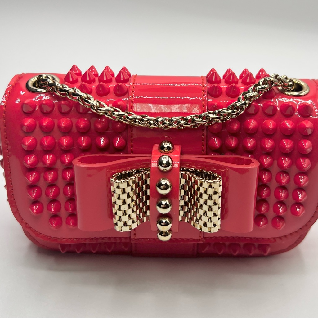 Christian Louboutin Mini Sweet Charity Crossbody Bag With Studded Spikes